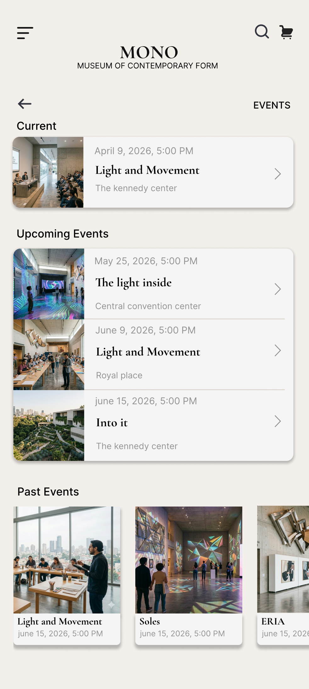 MONO — events
