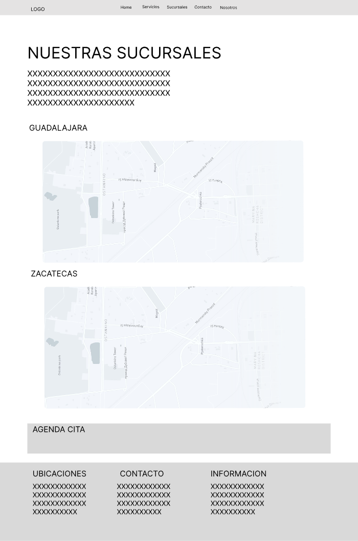 Lo-fi wireframe — Locations