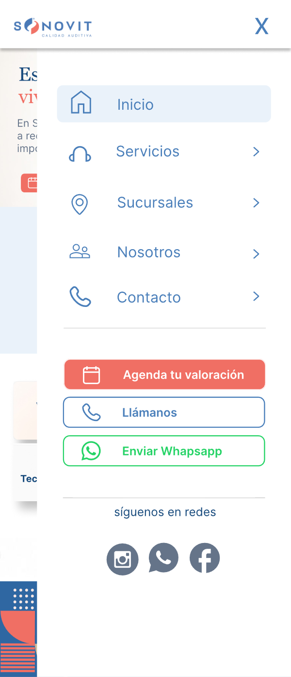 Mobile — Menu
